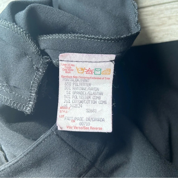 Vintage Joseph Ribkoff Draped Jersey Fabric Cropped Pants With Faux Leather Trim - Picture 10 of 14